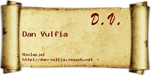 Dan Vulfia névjegykártya